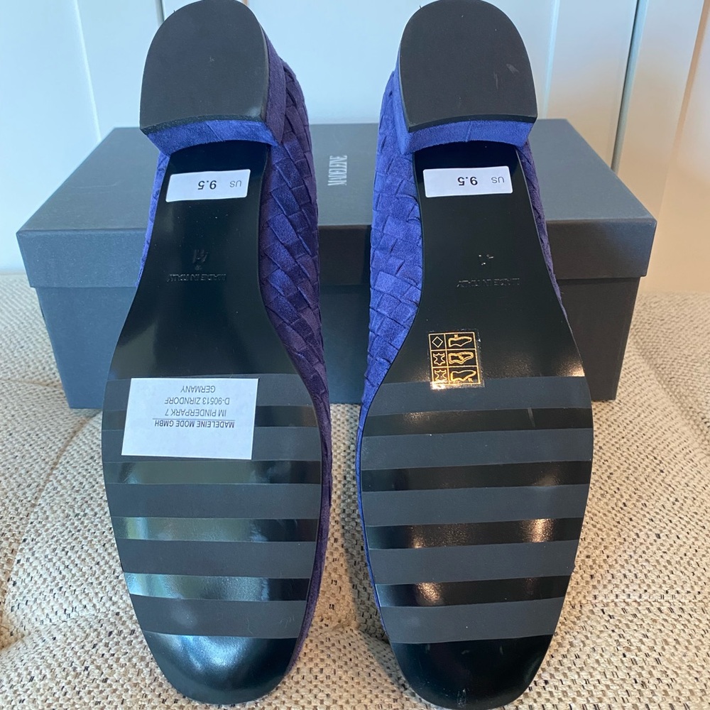 NWB Purple Basket Weave Suede Madeleine Heels Size 9.5 - Picture 7 of 8
